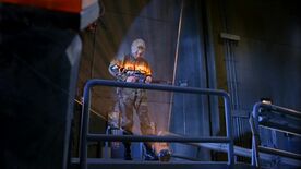 The scanning grenade emeting a beam that scans Weterings.